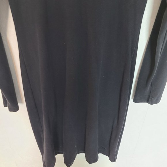 Patagonia Womens S Black Organic Cotton Crew Neck Long Sleeves Mini Dress - Picture 3 of 7